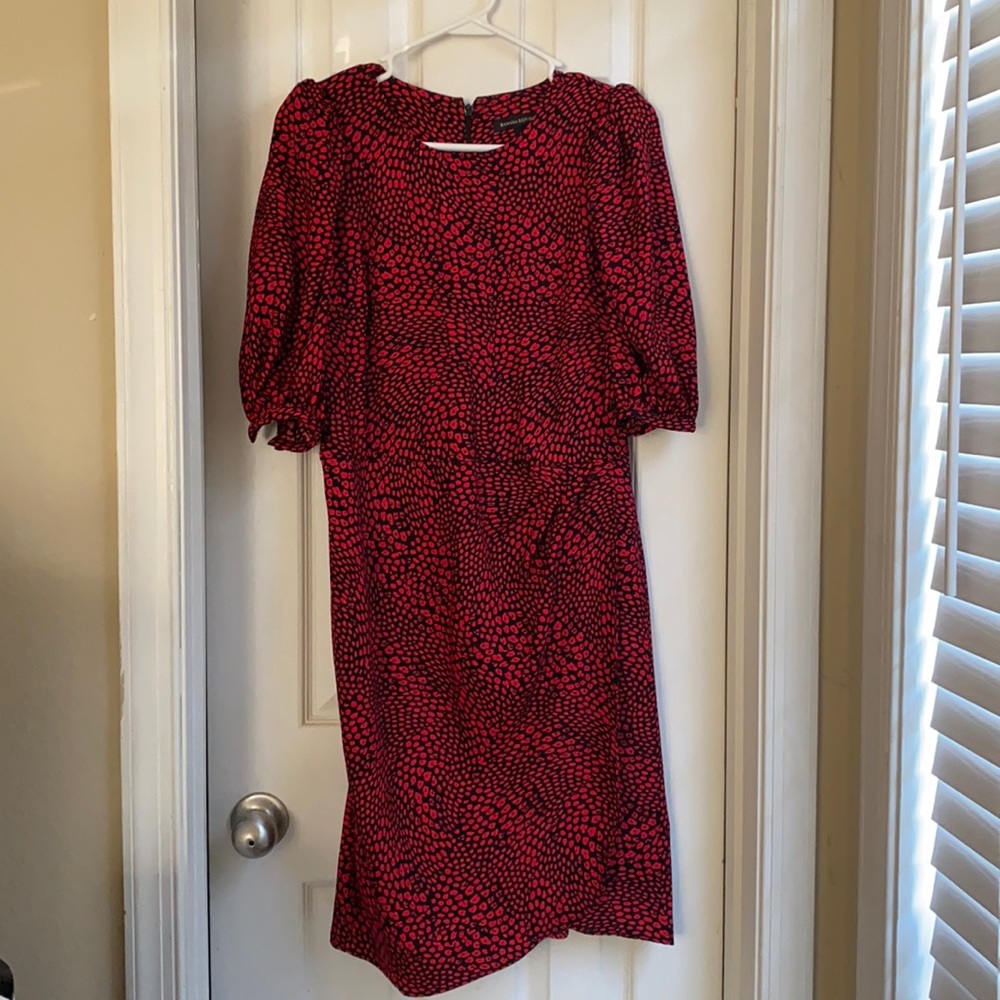 Banana republic red and black dress